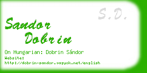 sandor dobrin business card